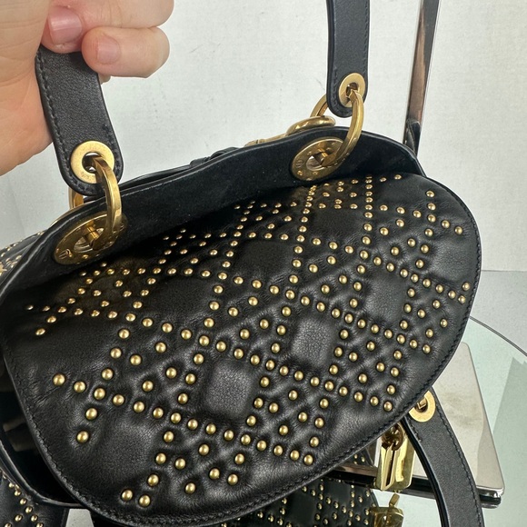 LADY DIOR LEATHER TOTE BAG ORIGINAL STRAP - Picture 9 of 17